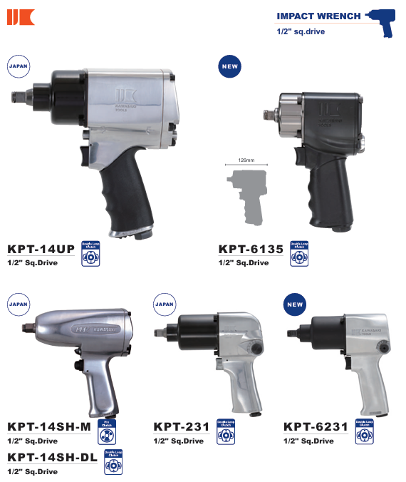 IMPACT WRENCH - 1/2" sq.drive
